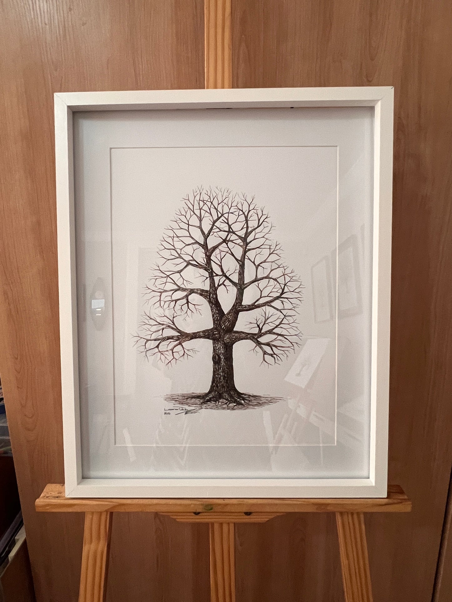 Original art : Small Oak with a little gold available with or without frame