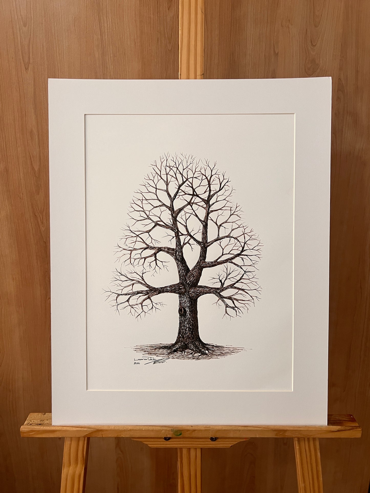 Original art : Small Oak with a little gold available with or without frame