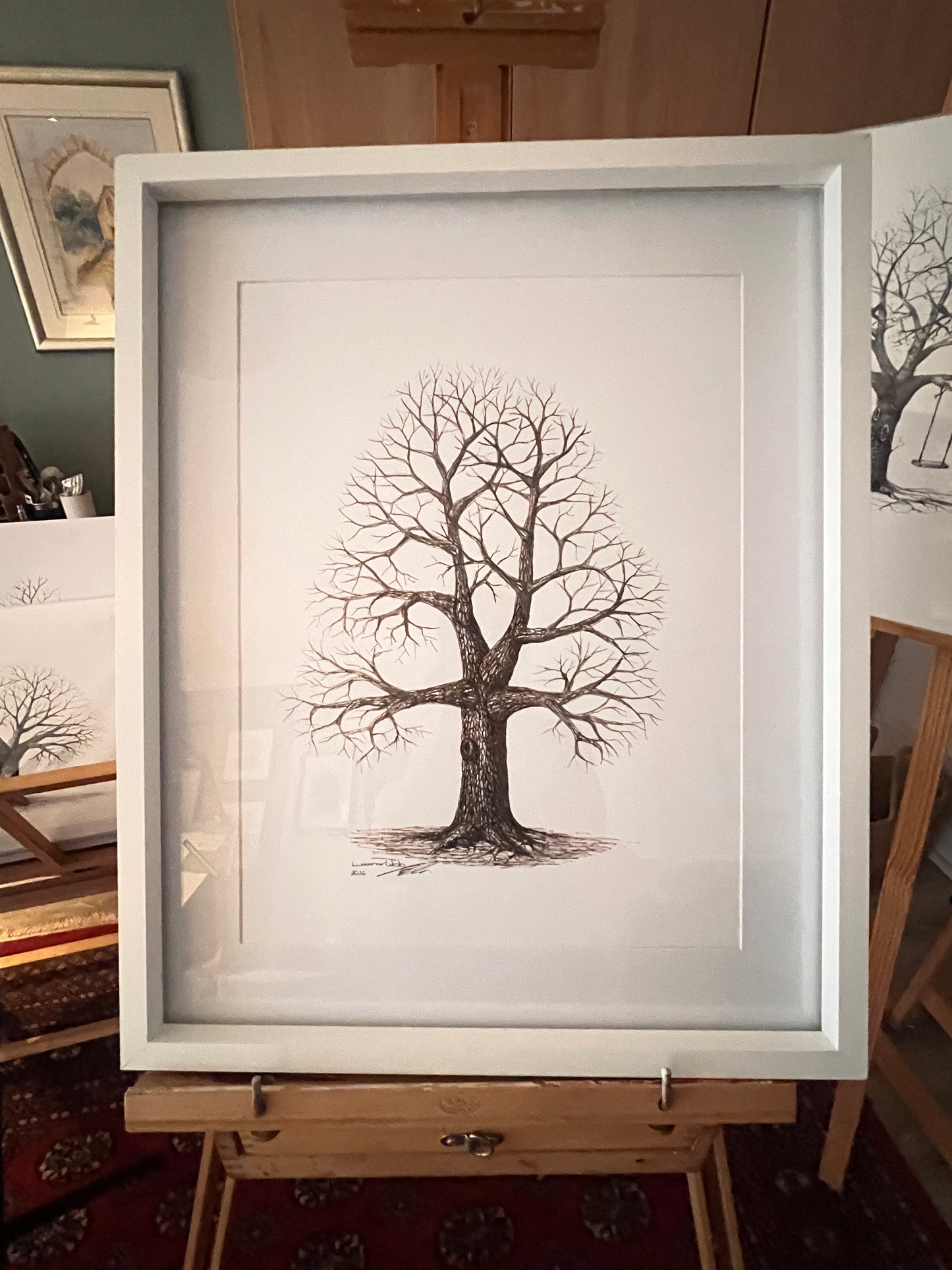 Original art : Small Oak with a little gold available with or without frame