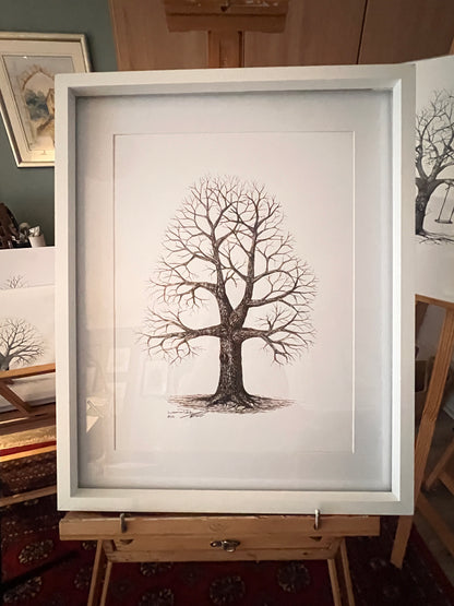 Original art : Small Oak with a little gold available with or without frame