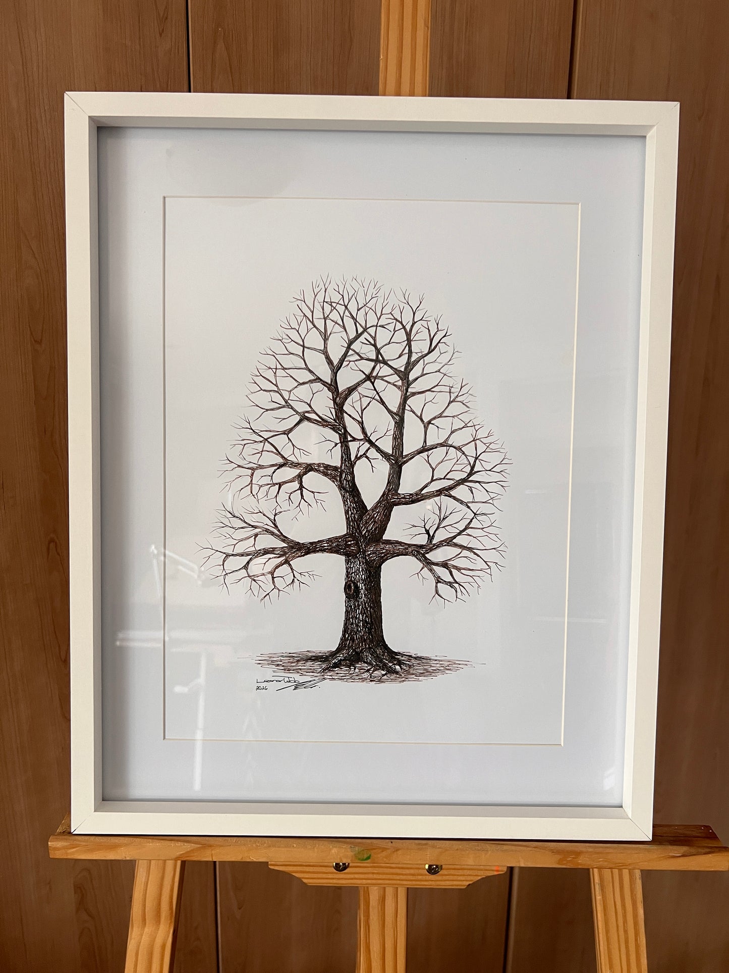 Original art : Small Oak with a little gold available with or without frame