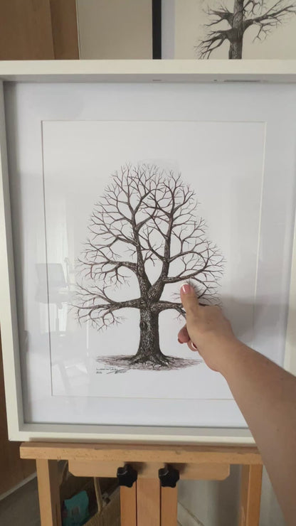 Original art : Small Oak with a little gold available with or without frame